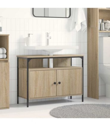 vidaXL Bathroom Sink Cabinet Brown 80 x 30 x 60 cm Engineered wood
