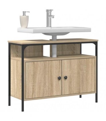 vidaXL Bathroom Sink Cabinet Brown 80 x 30 x 60 cm Engineered wood