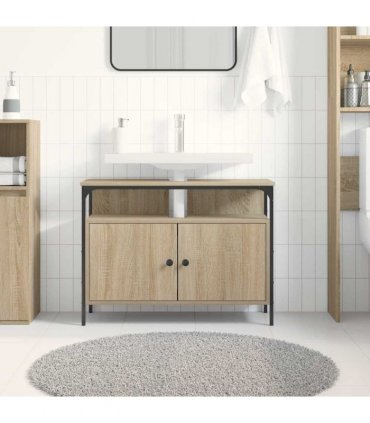 vidaXL Bathroom Sink Cabinet Brown 80 x 30 x 60 cm Engineered wood