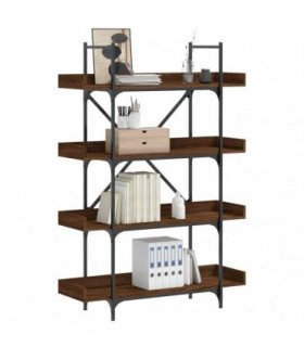 vidaXL Bookcase 4-Tier Brown Oak 100x33x145.5 cm Engineered Wood