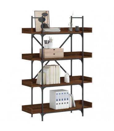 vidaXL Bookcase 4-Tier Brown Oak 100x33x145.5 cm Engineered Wood