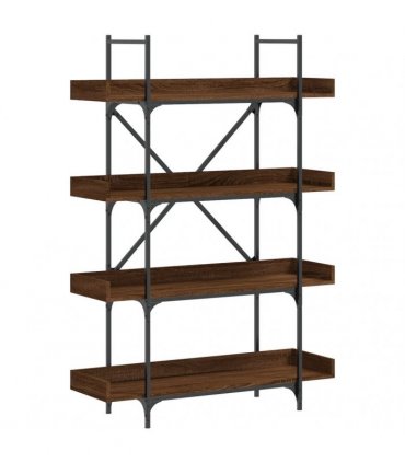 vidaXL Bookcase 4-Tier Brown Oak 100x33x145.5 cm Engineered Wood