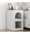 vidaXL Bedside Table ELST 2 pcs High Gloss White 29.5 x 33.5 x 50 cm
