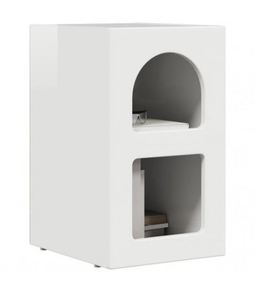 vidaXL Bedside Table ELST 2 pcs High Gloss White 29.5 x 33.5 x 50 cm