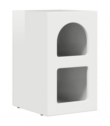 vidaXL Bedside Table ELST 2 pcs High Gloss White 29.5 x 33.5 x 50 cm