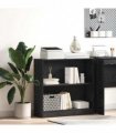 vidaXL Bookshelf Black Oak 80 x 24 x 76 cm Engineered Wood