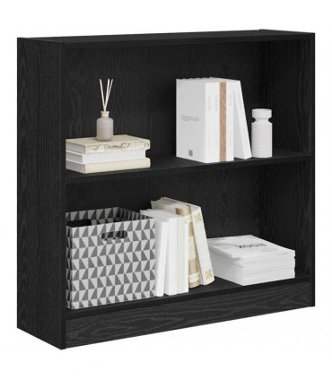 vidaXL Bookshelf Black Oak 80 x 24 x 76 cm Engineered Wood