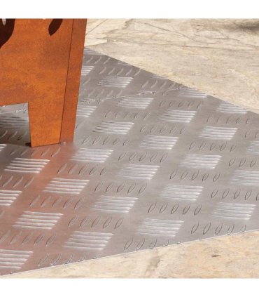 vidaXL Stair Tread Rectangular 2 pcs Silver 80 x 50 cm Aluminium