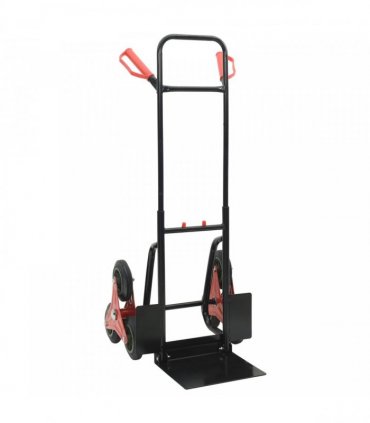vidaXL Hand Trolley Black and Red 64.5 x 49.5 x 114 cm Steel