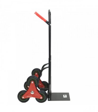vidaXL Hand Trolley Black and Red 64.5 x 49.5 x 114 cm Steel