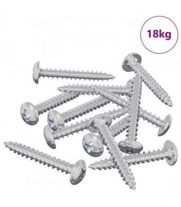 vidaXL Wood Screws 8451 pcs Silver Steel