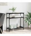 vidaXL Console Table Black Oak 75 x 29 x 75 cm Engineered Wood