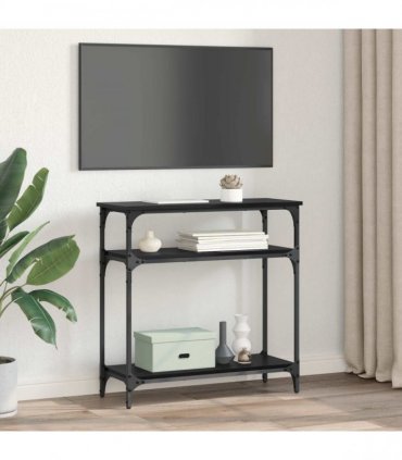vidaXL Console Table Black Oak 75 x 29 x 75 cm Engineered Wood