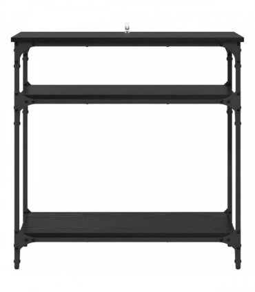 vidaXL Console Table Black Oak 75 x 29 x 75 cm Engineered Wood