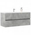 vidaXL Sink Cabinet Concrete Grey 100x38.5x45 cm Engineered Wood