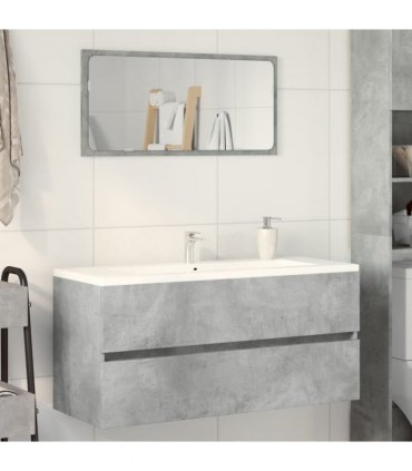 vidaXL Sink Cabinet Concrete Grey 100x38.5x45 cm Engineered Wood
