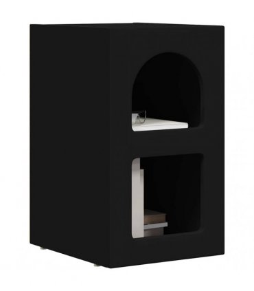 vidaXL Bedside Table ELST 2 pcs Black 29.5 x 33.5 x 50 cm