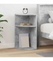 vidaXL End Table Concrete Grey 29.6 x 29.6 x 60 cm Engineered Wood