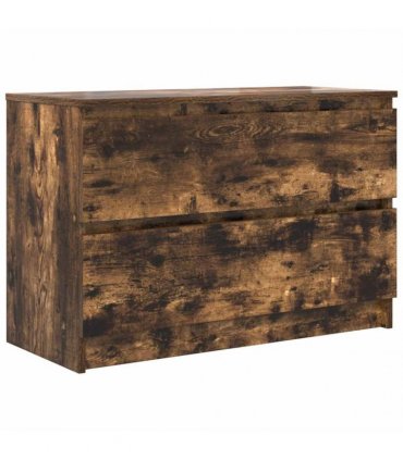 vidaXL TV Cabinet Smoked Oak 80x35x54 cm Engineered Wood