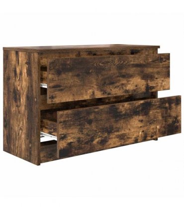vidaXL TV Cabinet Smoked Oak 80x35x54 cm Engineered Wood