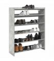 vidaXL Shoe Rack Concrete Grey 80x25x100 cm Engineered Wood