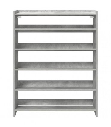 vidaXL Shoe Rack Concrete Grey 80x25x100 cm Engineered Wood