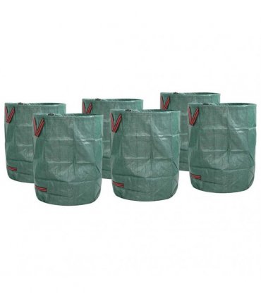 vidaXL Garden Waste Bags 12 pcs Green 66 x 66 x 83.5 cm Polypropylene