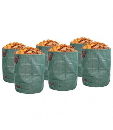 vidaXL Garden Waste Bags 12 pcs Green 66 x 66 x 83.5 cm Polypropylene
