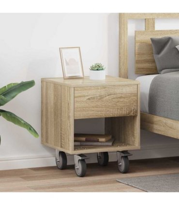 vidaXL Bedside Table 2 pcs Sonoma Oak 40.5 x 40 x 48 cm