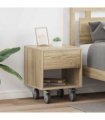 vidaXL Bedside Table 2 pcs Sonoma Oak 40.5 x 40 x 48 cm