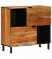 vidaXL Sideboard with Shelf Brown 80 x 33 x 75 cm Solid Mango Wood