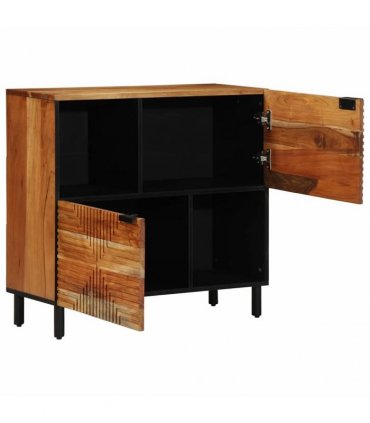 vidaXL Sideboard with Shelf Brown 80 x 33 x 75 cm Solid Mango Wood