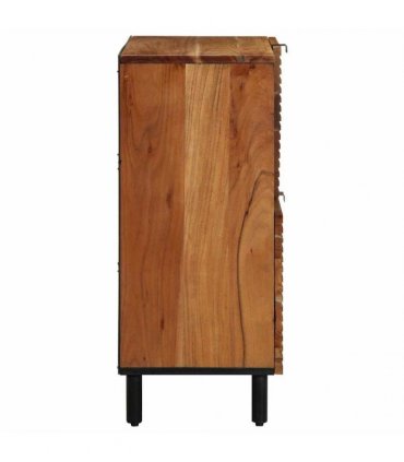 vidaXL Sideboard with Shelf Brown 80 x 33 x 75 cm Solid Mango Wood