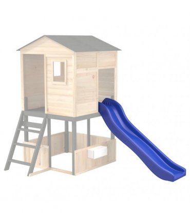 vidaXL Play Slide Blue 175x38x23 cm Polypropylene