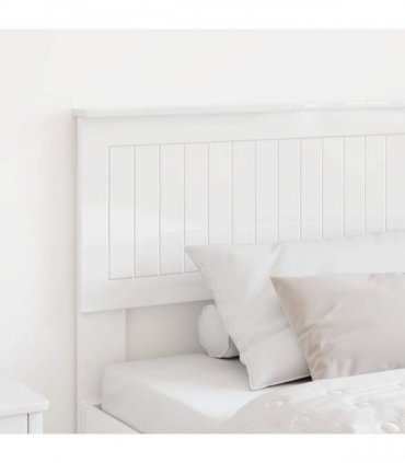 vidaXL Headboard Gloss White Engineered wood
