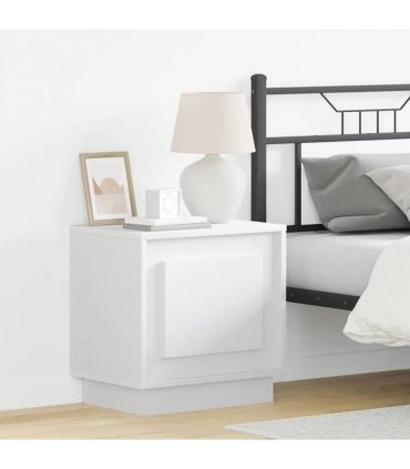 vidaXL Bedside Cabinet White 44 x 34.5 x 45 cm Engineered Wood