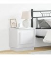 vidaXL Bedside Cabinet White 44 x 34.5 x 45 cm Engineered Wood