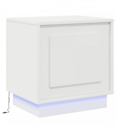 vidaXL Bedside Cabinet White 44 x 34.5 x 45 cm Engineered Wood