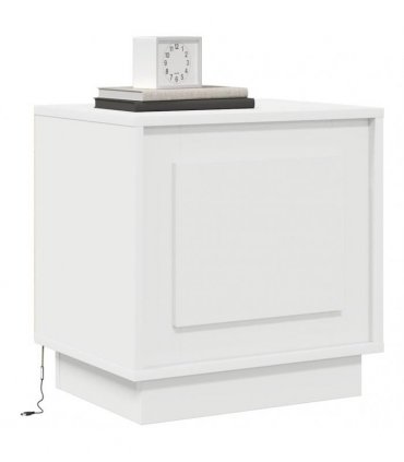 vidaXL Bedside Cabinet White 44 x 34.5 x 45 cm Engineered Wood