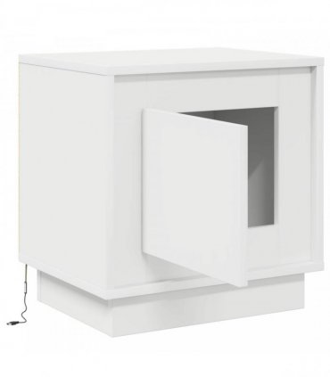 vidaXL Bedside Cabinet White 44 x 34.5 x 45 cm Engineered Wood