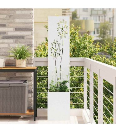 vidaXL Garden Privacy Screen White 32 x 150 cm Cold-rolled steel