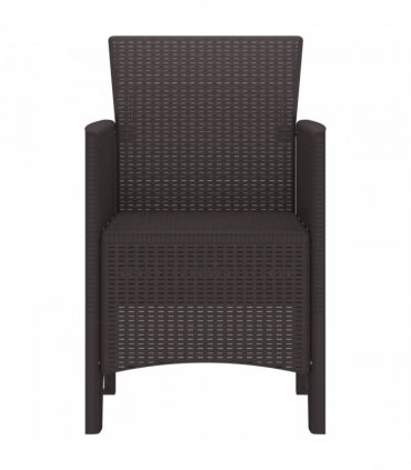 vidaXL Garden Chair 2 pcs Brown 53 x 49 x 85 cm Polypropylene