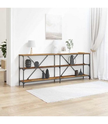 vidaXL Console Table Old Wood 200 x 30 x 75 cm Engineered Wood