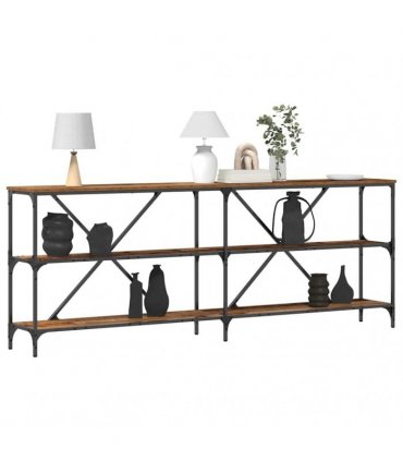vidaXL Console Table Old Wood 200 x 30 x 75 cm Engineered Wood