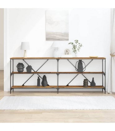 vidaXL Console Table Old Wood 200 x 30 x 75 cm Engineered Wood