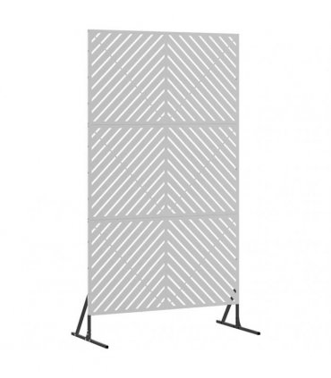 vidaXL Privacy Screen 100 x 50 x 180 cm Galvanised Steel Silver