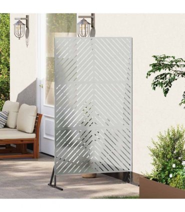 vidaXL Privacy Screen 100 x 50 x 180 cm Galvanised Steel Silver