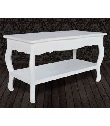 vidaXL Coffee Table 2 Tiers MDF White