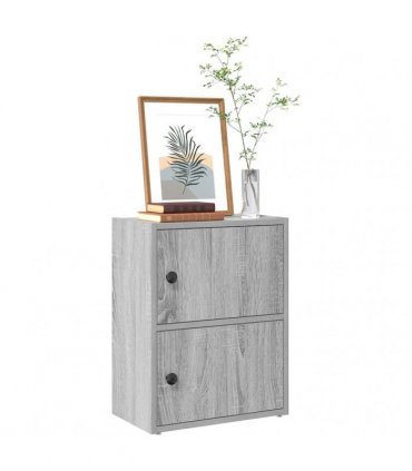 vidaXL Bookcase Grey Sonoma 40x24x52 cm Engineered Wood