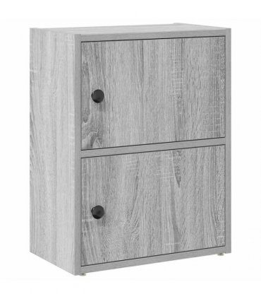 vidaXL Bookcase Grey Sonoma 40x24x52 cm Engineered Wood